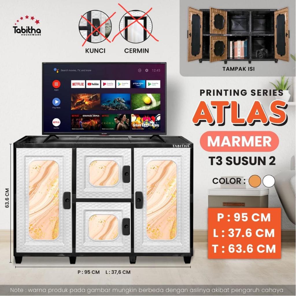 TABITHA BUFFET TV PLASTIK SERBAGUNA RAK TV