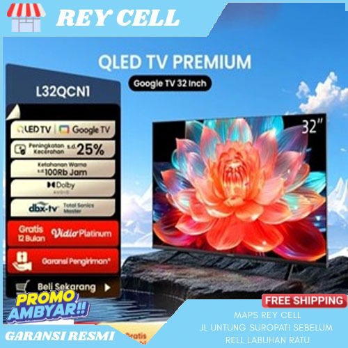 Changhong QLED TV 32 inch (L32QCN1) HD Google Smart TV Digital TV  GARANSI RESMI FREE BANDAR LAMPUNG