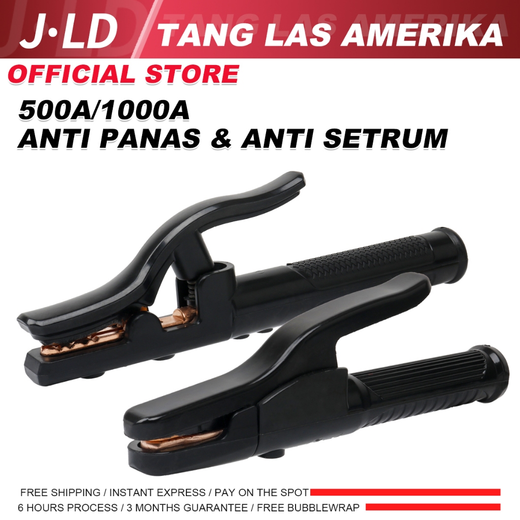 JLD Tang Las Amerika Safety 500A/1000A Tembaga Murni Tebal Arus Kuat & StabilAnti Panas, Anti Bocor 