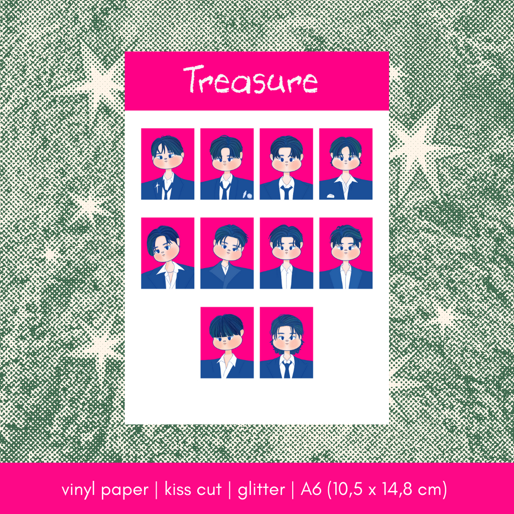 

sticker kiss cut treasure reboot fanart by plutoluto