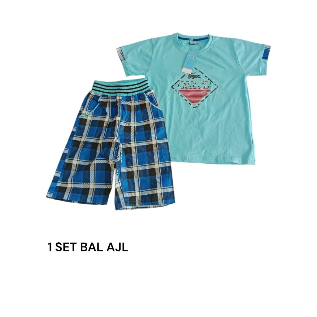 ￼Setelan baju Anak laki laki lengan pendek celana pendek / atasan bawahan baju anak Laki Laki / Baju