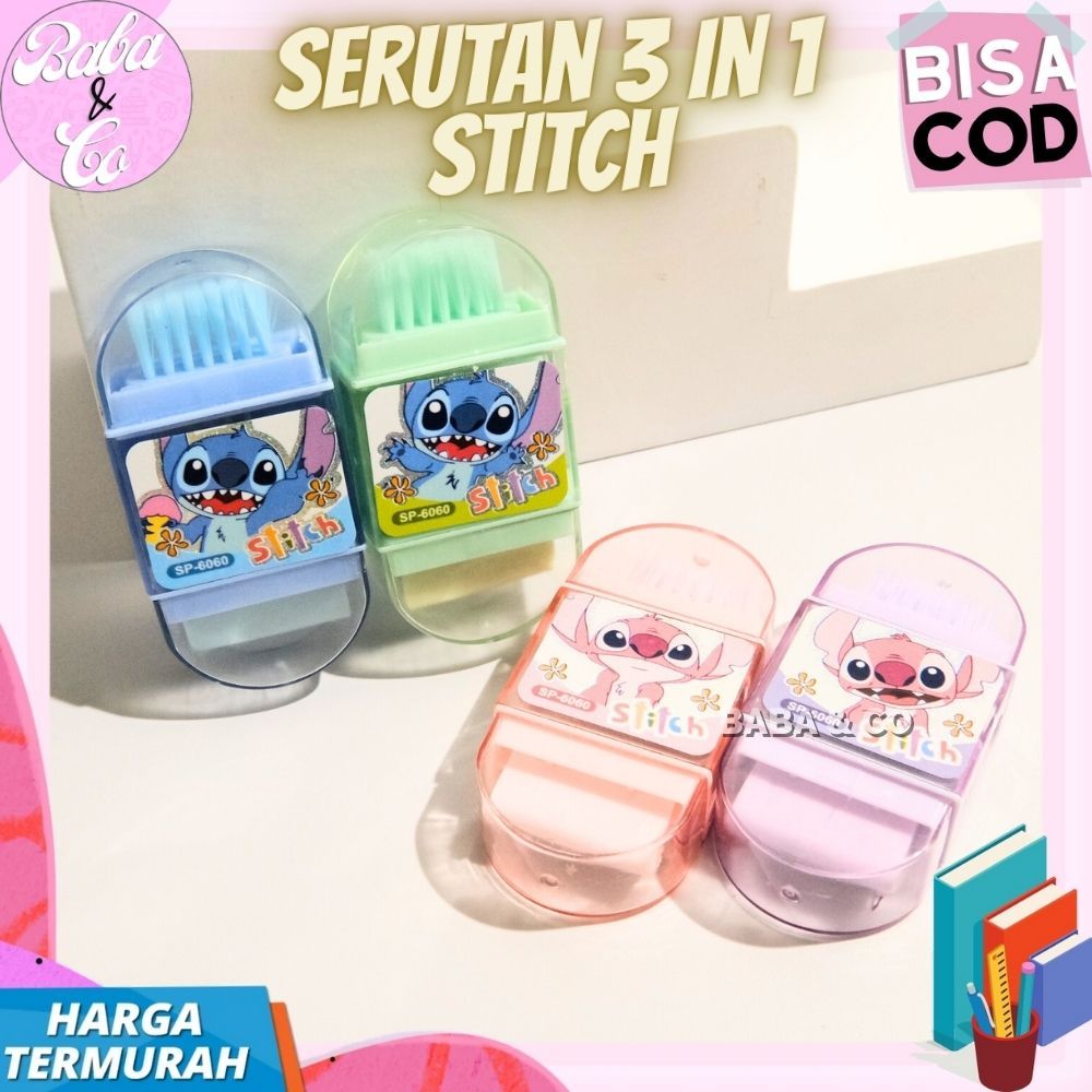

SERUTAN STITCH 3 IN 1 SERUTAN PENSIL 3 IN 1 STITCH LILO SERIES RAUTAN PENGHAPUS PEMBERSIH SERUTAN STITCH BLUE LUCU UNIK MURAH