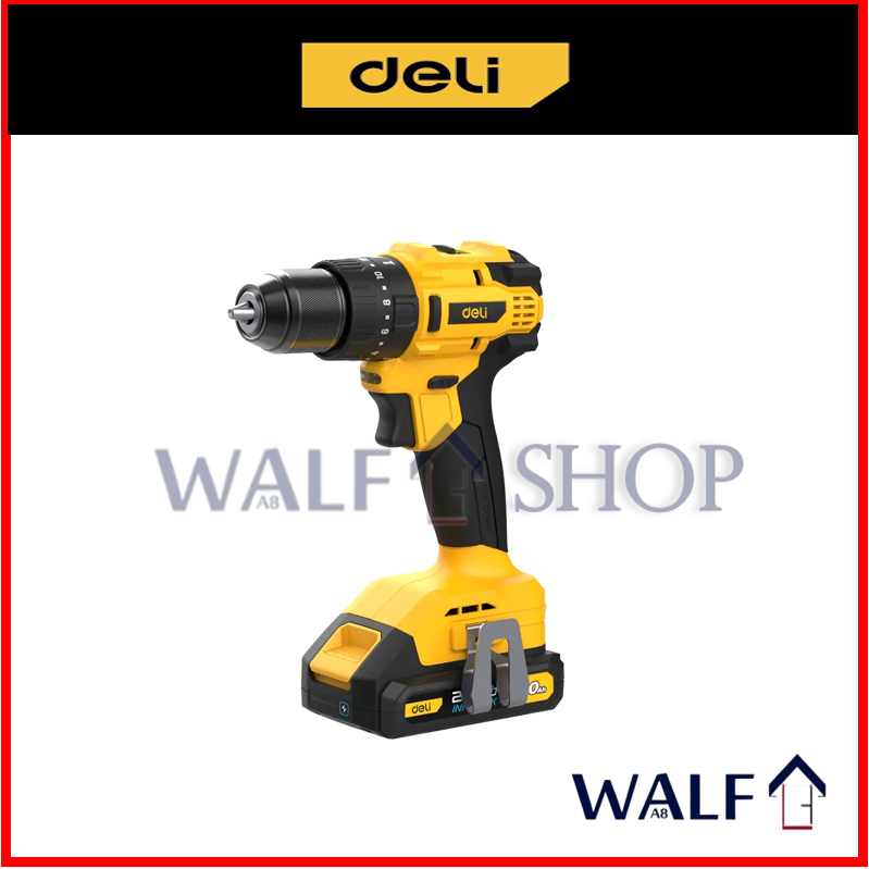 Deli EDC150 Lithium ION Impact Drill Brushless Battery 20 Volt | Mesin Bor Baterai Deli