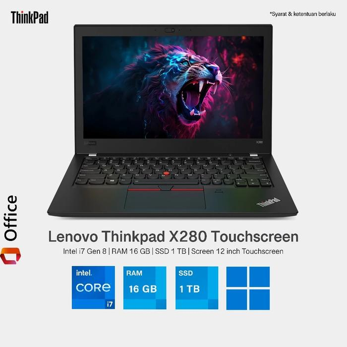 Laptop Lenovo Thinkpad X280 CORE i7 GEN 8 TOUCHCSREEN RAM 16GB/SSD 1TB