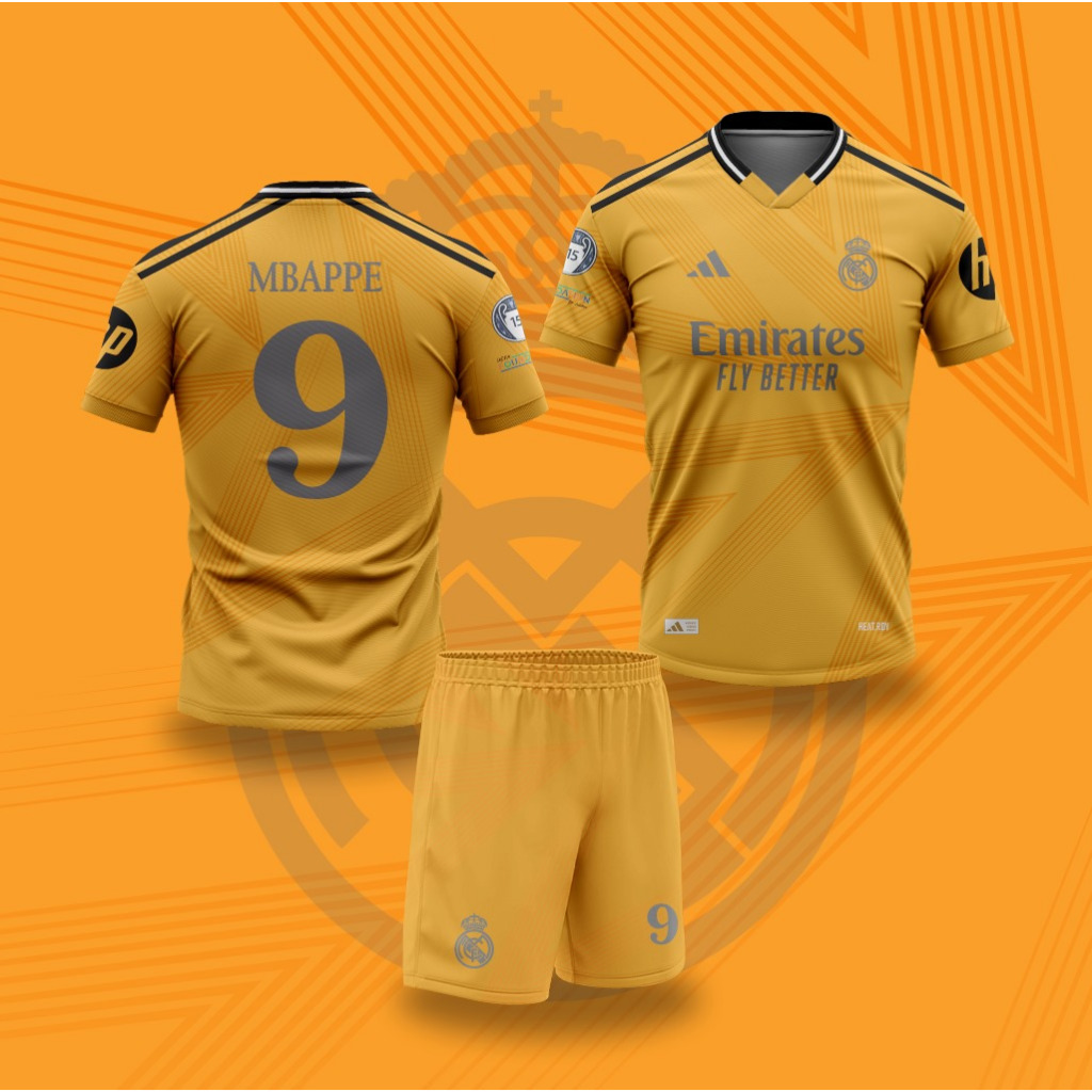 JERSEY BOLA ANAK REAL MADRID MBAPPE (BISA REQUEST NAMA DAN NOMOR)
