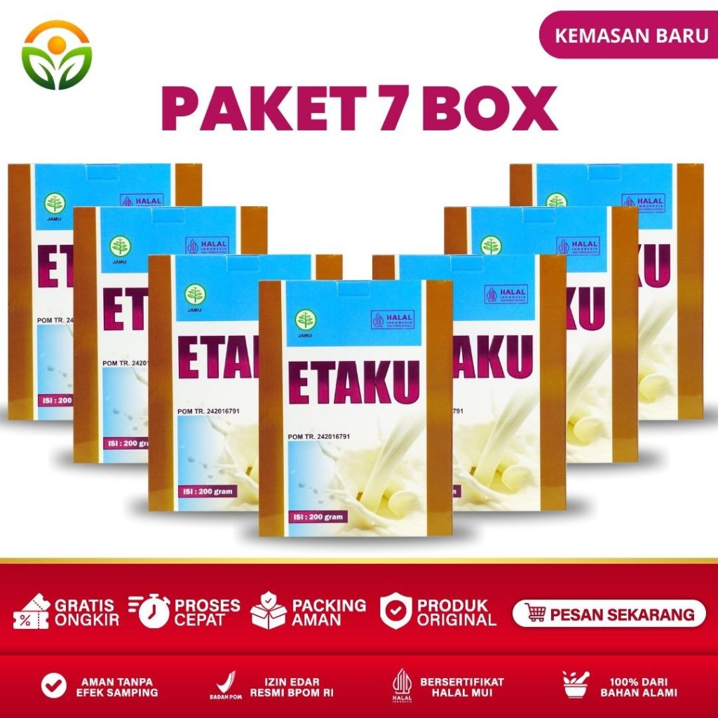 

Almira Herbal - Paket 7 Box Etaku Goat Milk Susu Kambing Etawa Murni Bubuk Sudah Bpom dan Halal