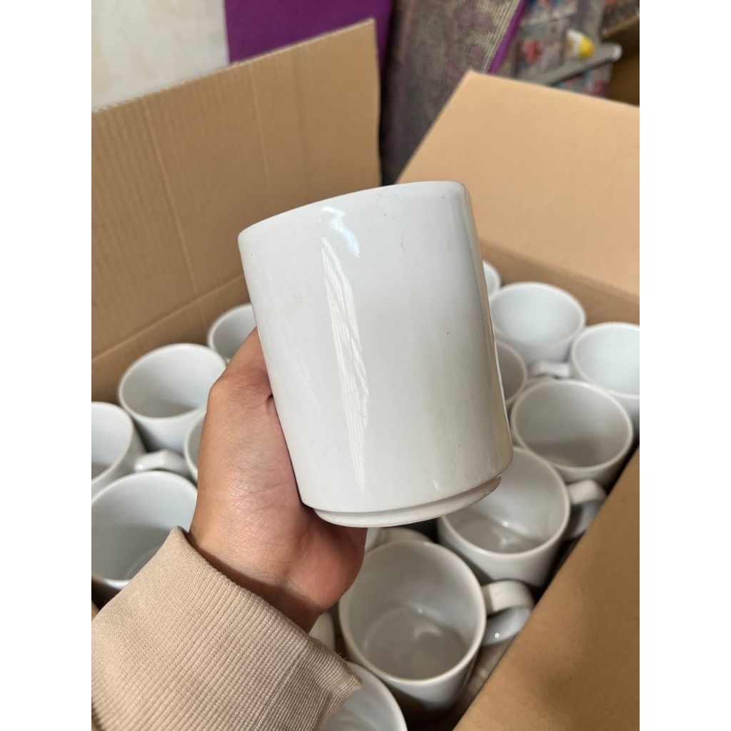 MUG PUTIH CANGKIR PUTIH KERAMIK