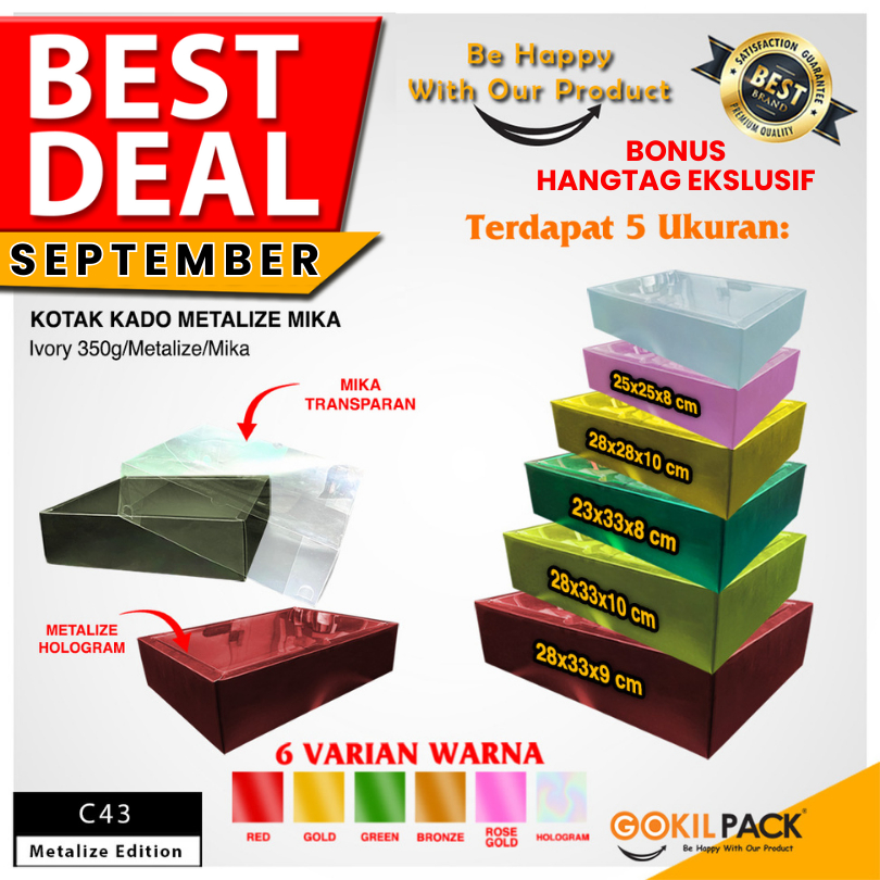 

Kotak Kado Mika - Box Hologram Tutup Mika - Kotak Kado Metalize -C43