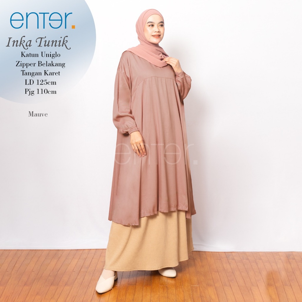 INKA TUNIK ENTER / ATASAN UNIQLO LD 125 / TUNIK JUMBO / BIGSIZE ATASAN KATUN