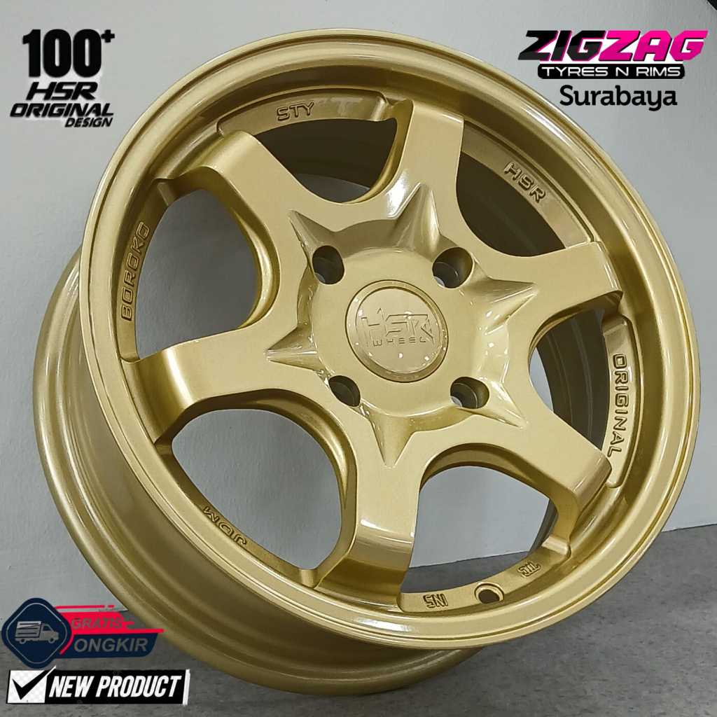 Promo Velg Mobil R14 HSR Wheel For Avanza Xenia Pelek Racing Ring 14 Gold