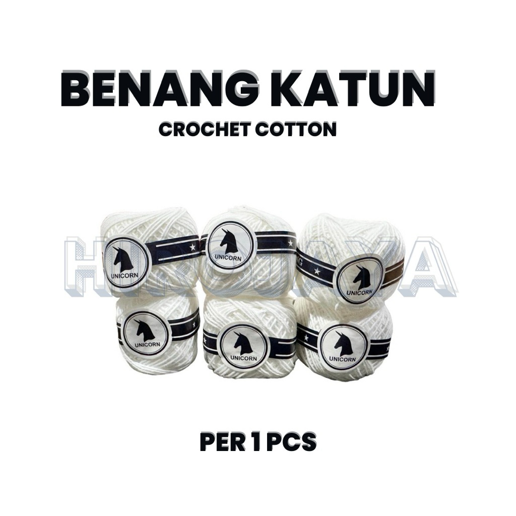 Benang Katun Unicorn No. 2 – Benang Rajut Amigurumi Halus (Per pcs)