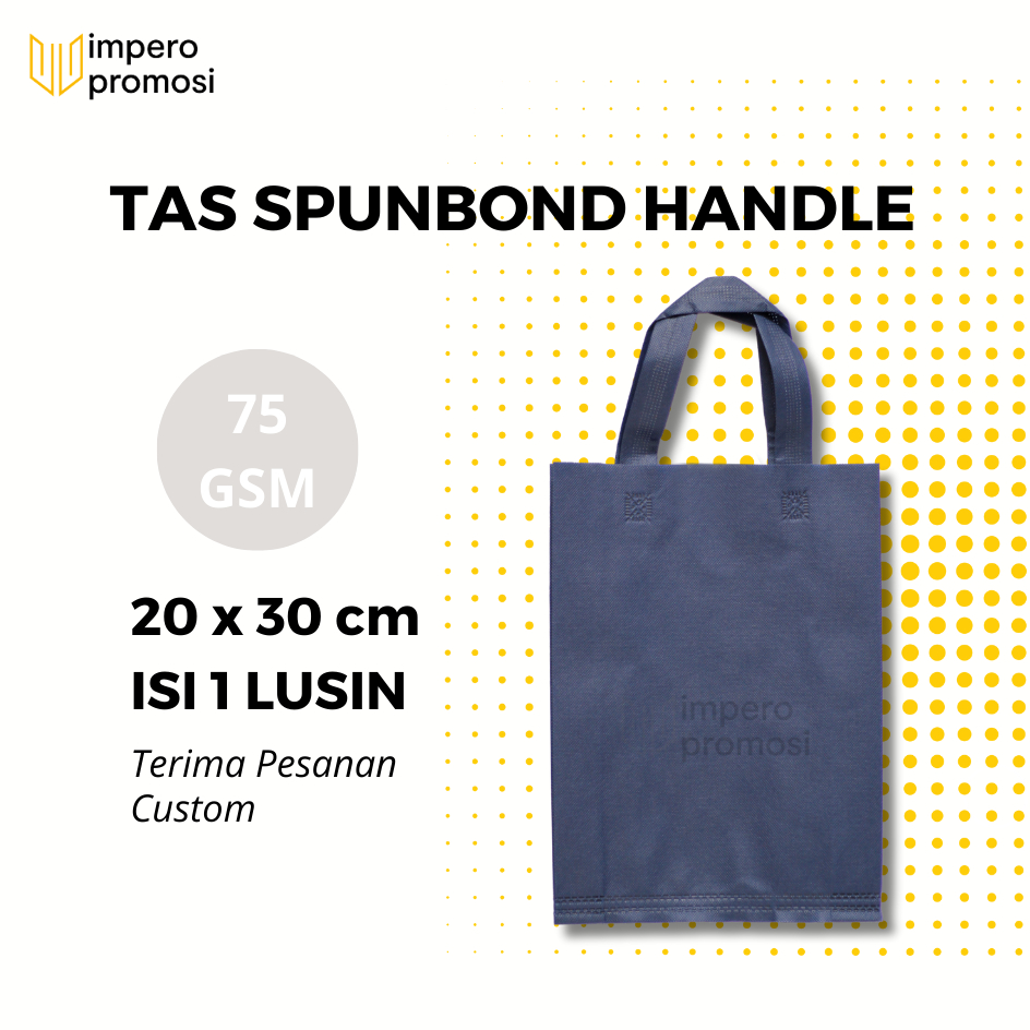 

Impero - GOODIE BAG SPUNBOND HANDLE 20x30 / Harga Satuan / Kantong Belanja Murah (Biru Dongker)