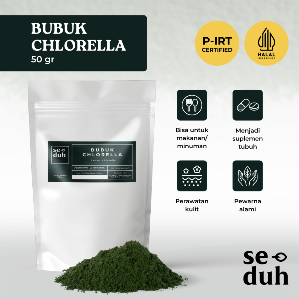 

SEDUH TEA & TISANE | Bubuk Chlorella / Chlorella Powder / Superfood Algae Powder 50 gram