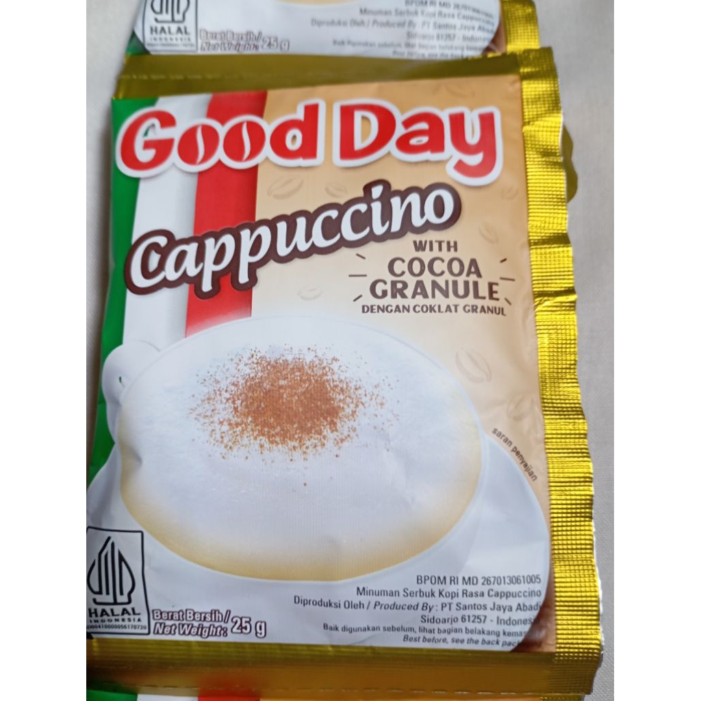 

Kopi Good Day Cappuccino isi 10 pcs 25 gram