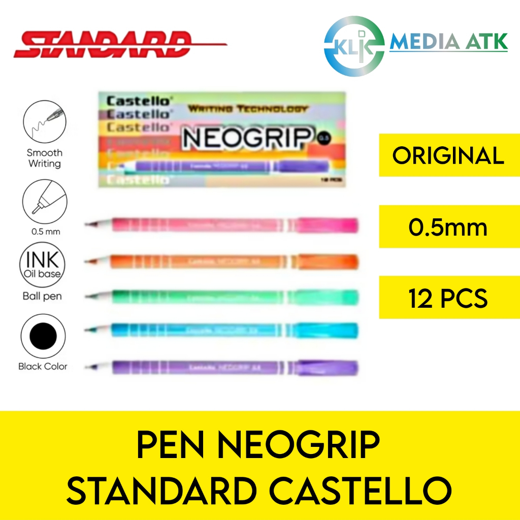 

Pen Standard Castello Neogrip - 12 Pcs