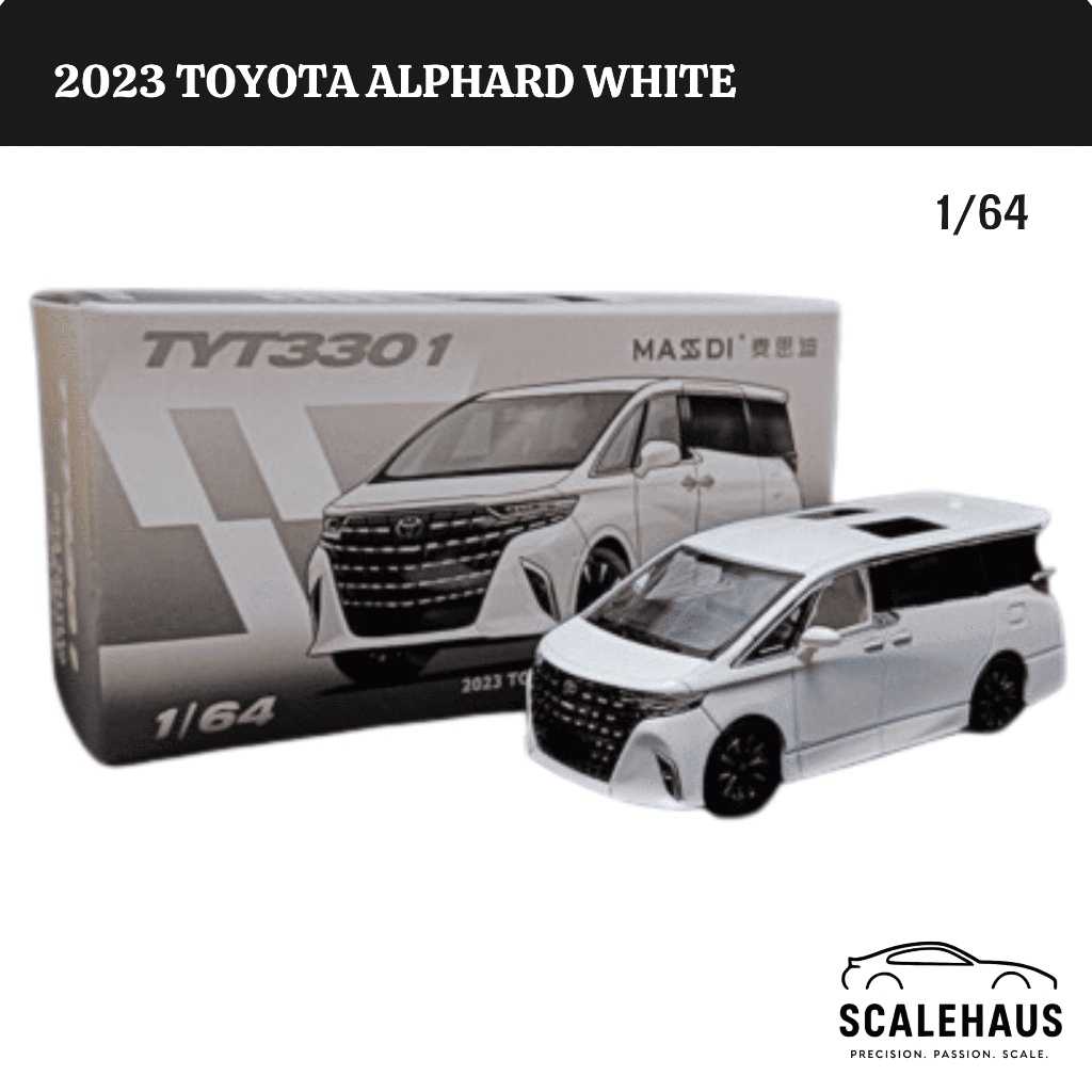 Masdi 1/64 2023 Toyota Alphard White