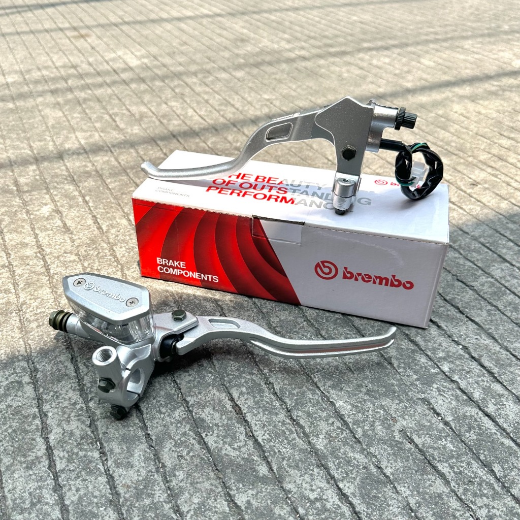 FULLSET MASTER REM TABUNG OVAL HANDLE HITAM DAN SILVER ORIGINAL BREMBO MODEL RCB HANDLE MASTER RIGHT