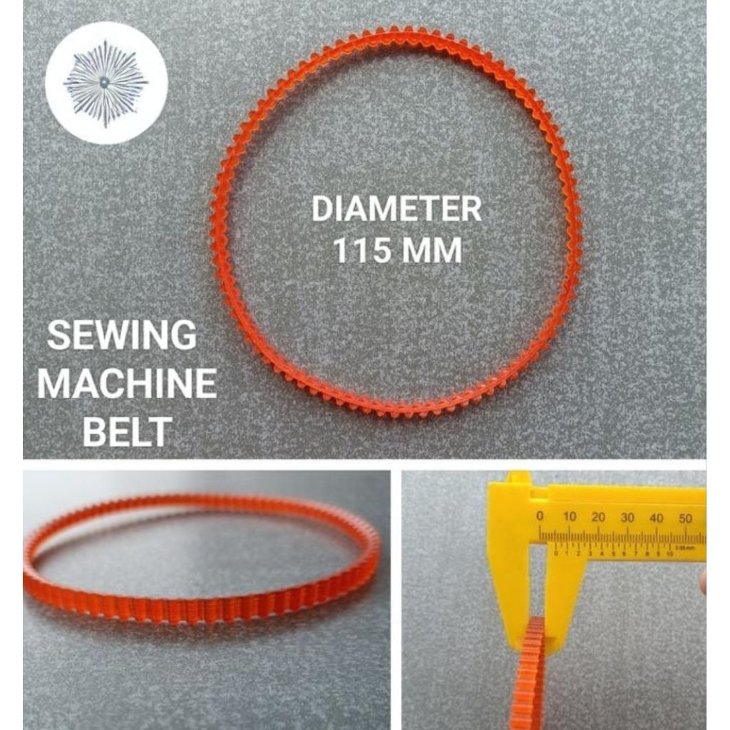 TALI DINAMO SIZE 115 MESIN JAHIT , TIMING BELT , TALI MESIN JAHIT BUTTERFLY, SINGER, TALI DINAMO MUR