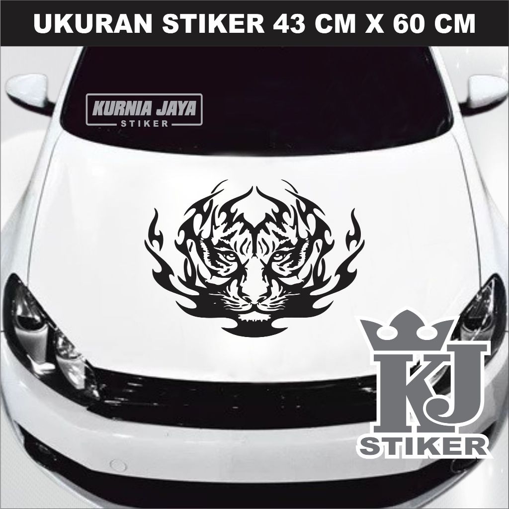 STIKER MOBIL CUTTING STIKER KAP MESIN STIKER MACAN 02