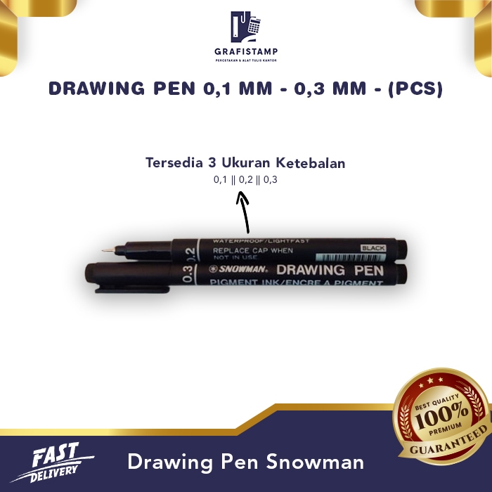 

Drawing Pen Snowman (0,1mm - 0,3mm) - Pcs