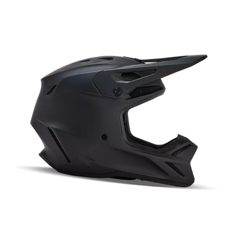 Helm Fox V3 Solid Black Matt Helmet FOX V3 Solid Cross Original