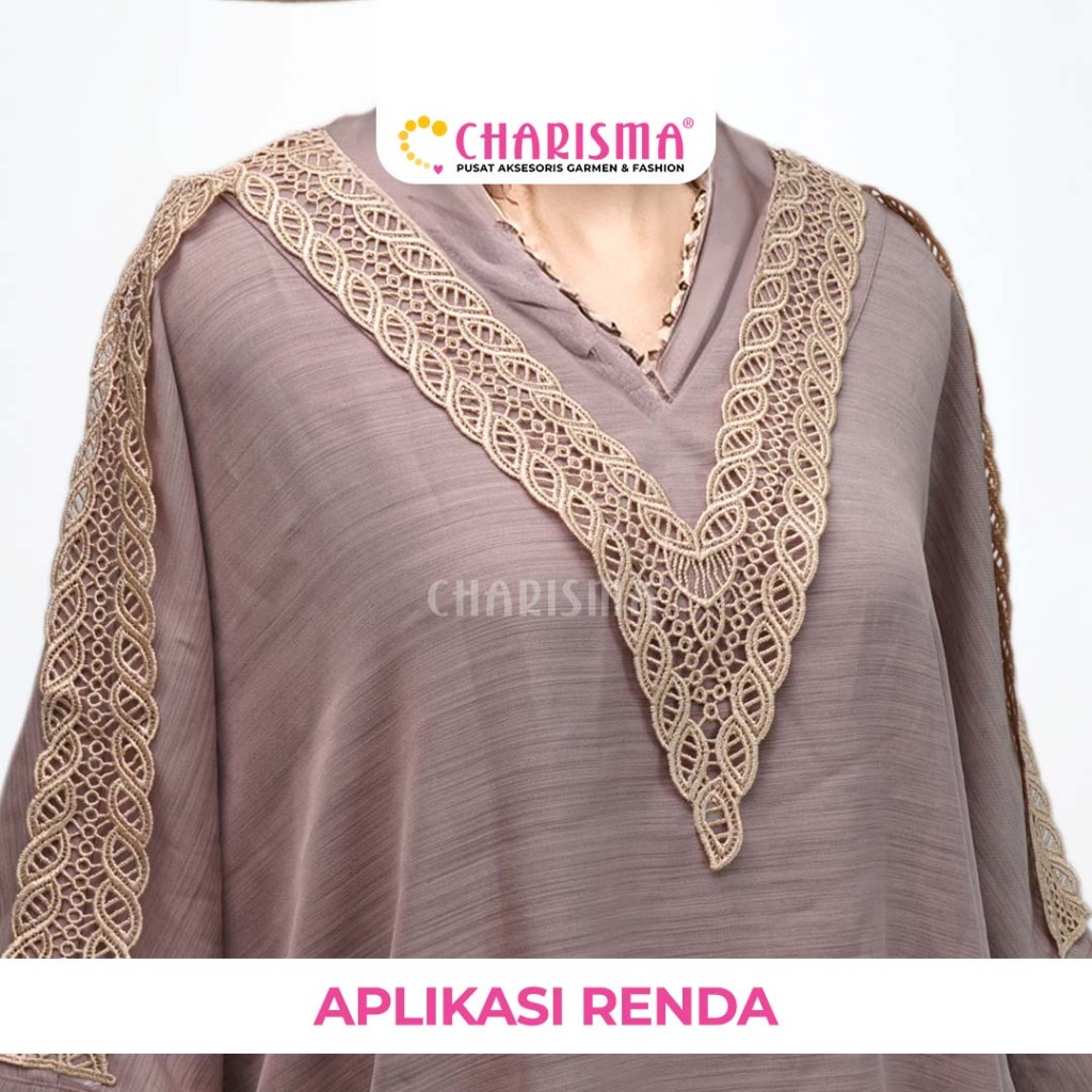 Charisma Kerah Renda Bordir - Kerah Renda / Kerah polyester / Kerah Bordir Aksesoris Fashion / Harga