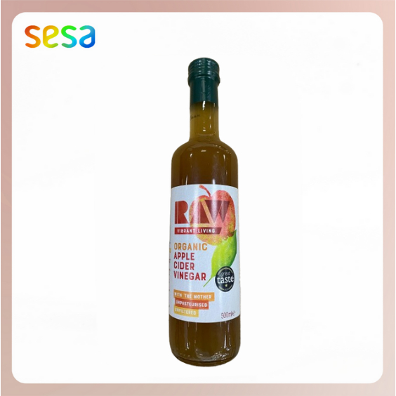 

RAW VIBRANT LIVING Organic Apple Cider Vinegar 500ml - Cuka Apel