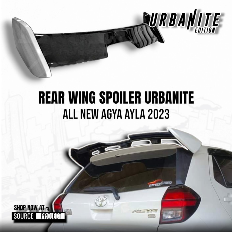 REAR WING SPOILER URBANITE - ALL NEW AGYA AYLA 2023 UP