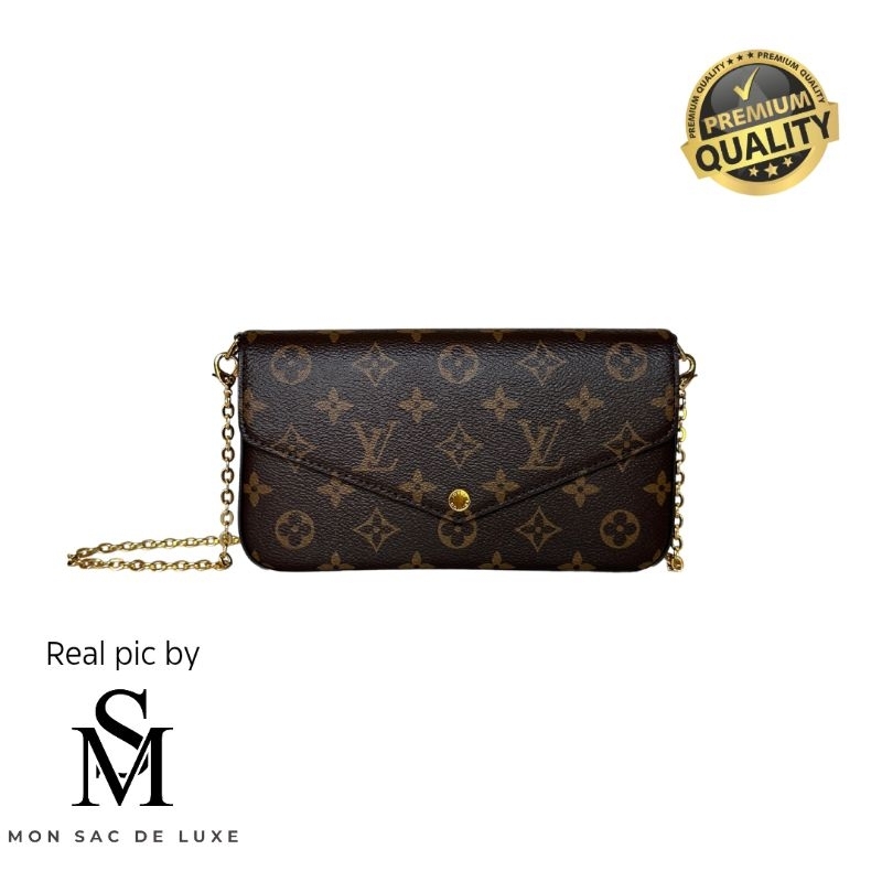 Handbag LV Louis Vuitton Felicie Pochette Monogram