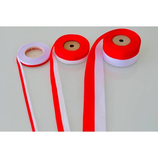 

1 Slop Pita Satin Merah Putih (0.5 Inch/1 Inch/2 inch)