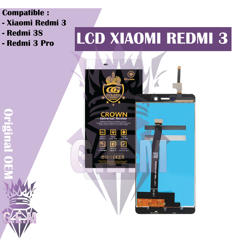 LCD TOUCHSCREEN XIAOMI REDMI 3 / LCD REDMI 3X /LCD REDMI 3S /LCD REDMI 3 PRO COMPLETE ORIGINAL