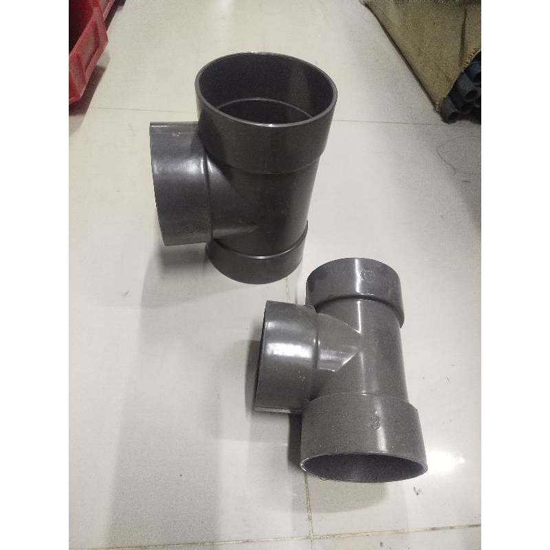 Tee PVC 4" socket