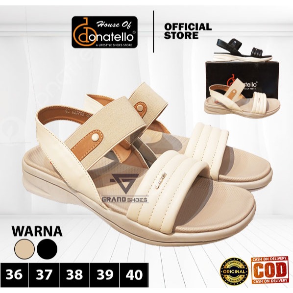 Donatello sandal gunung tali sendal flat tali elastis kasual terbaru wanita ORIGINAL