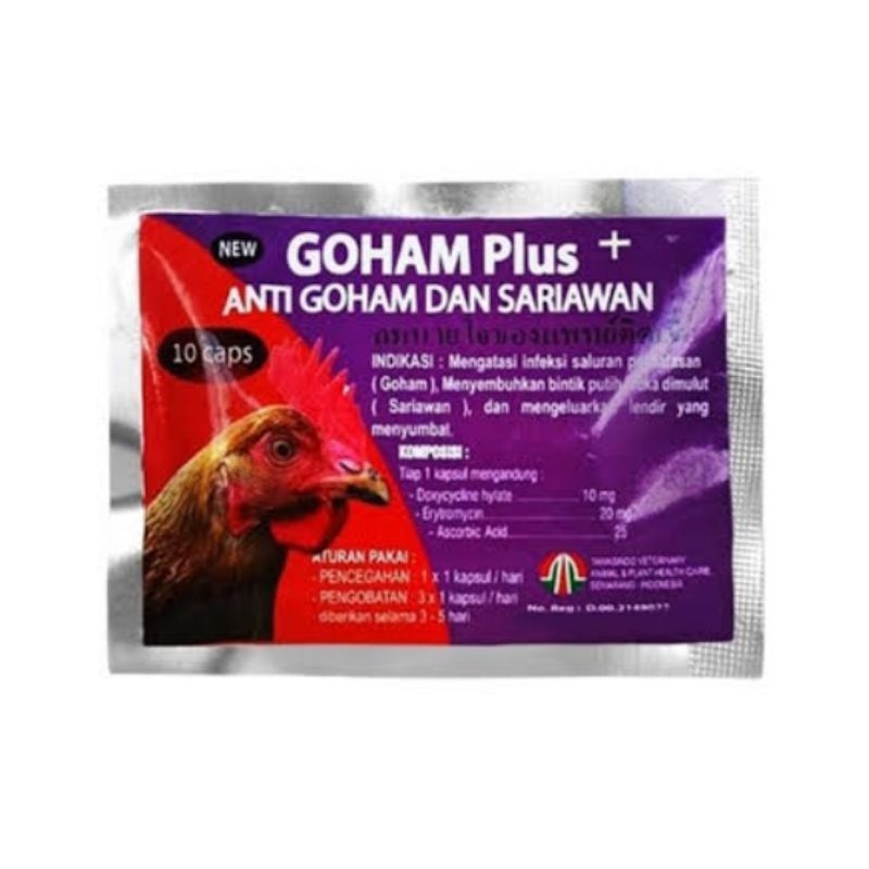 Goham Plus Obat GOHAM Sariawan Unggas Ayam Burung DLL