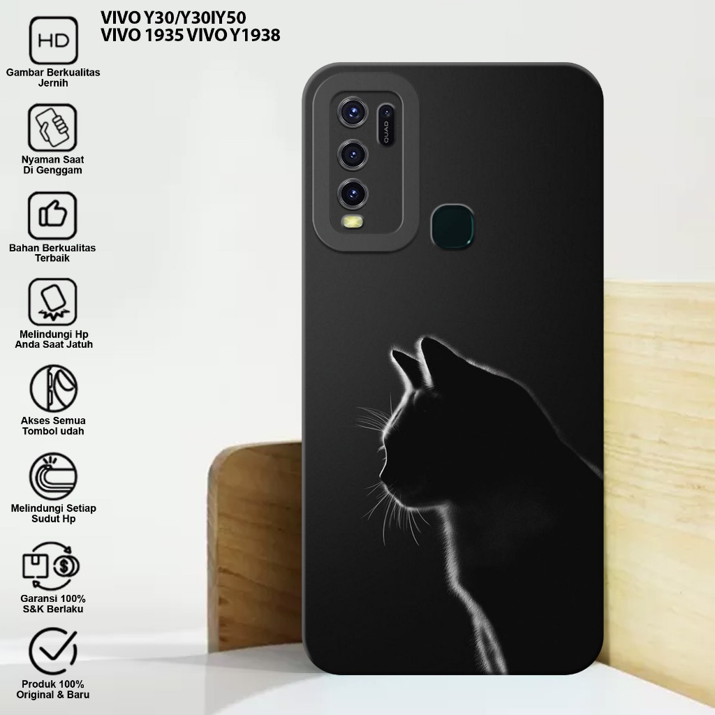 CASE VIVO Y30 Y30I Y50 - Casing Hp Vivo Y30 Y30I Y50 Motif KUCING - Case Hp Vivo Y30 Y30I Y50 - Casi