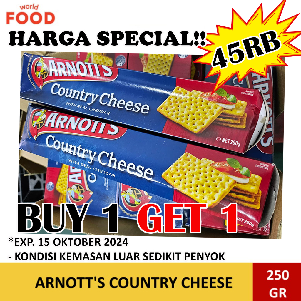 

ARNOTT'S COUNTRY CHEESE CRACKERS * PROMO HARGA SPESIAL - BUY 1 GET 1 FREE *