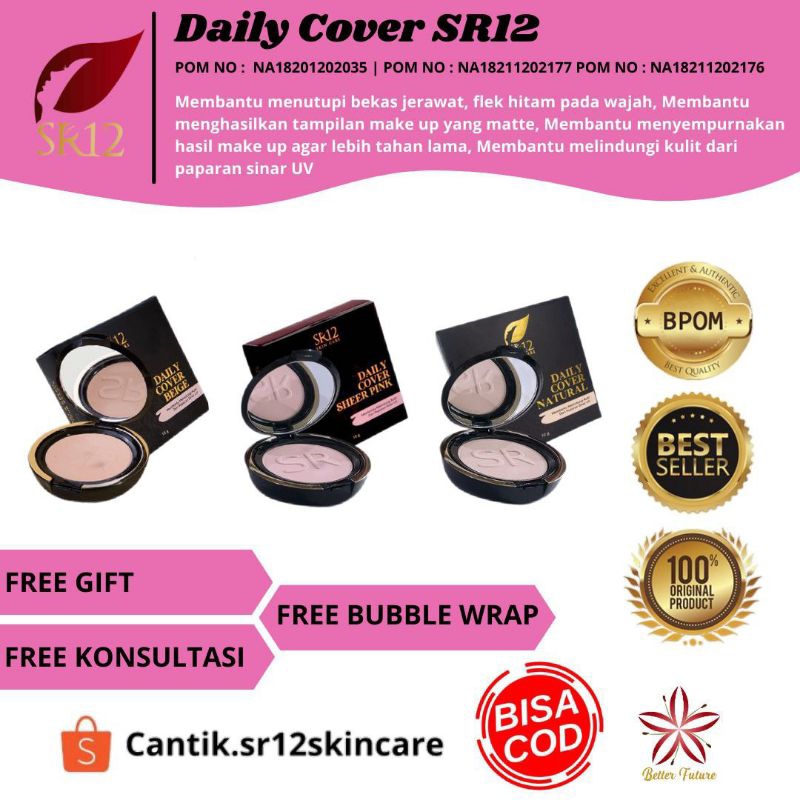 Bedak SR12 - Daily Cover SR12 - Loosee Powder Bedak Tabur SR12  / bedak padat / bedak wajah / bedak 