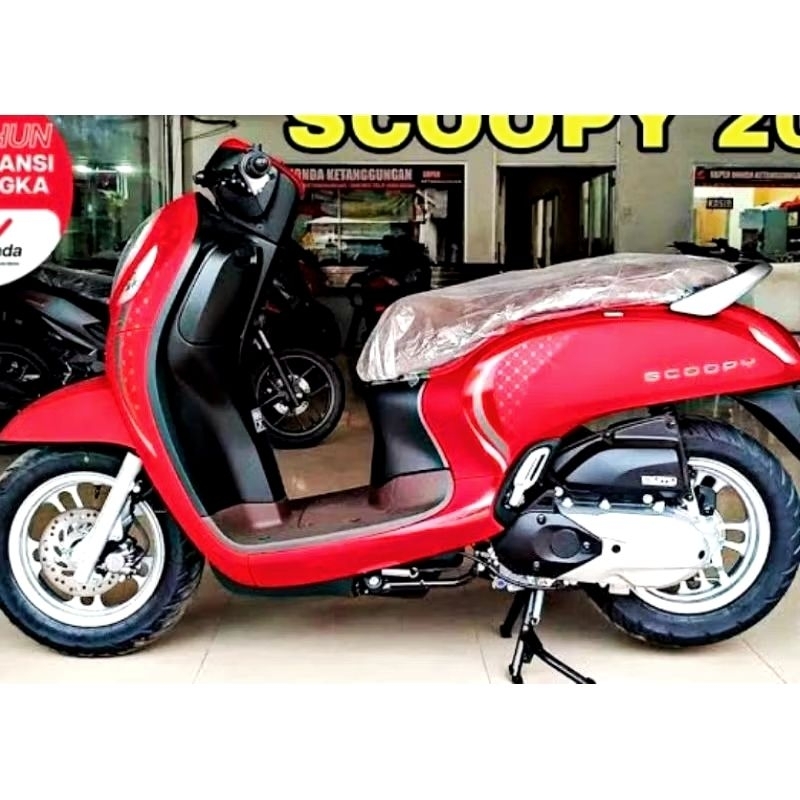 Striping lis sticker standar ORI honda Scoopy stylish 2023 2024 hijau doff stiker Scoopy hijau doff 