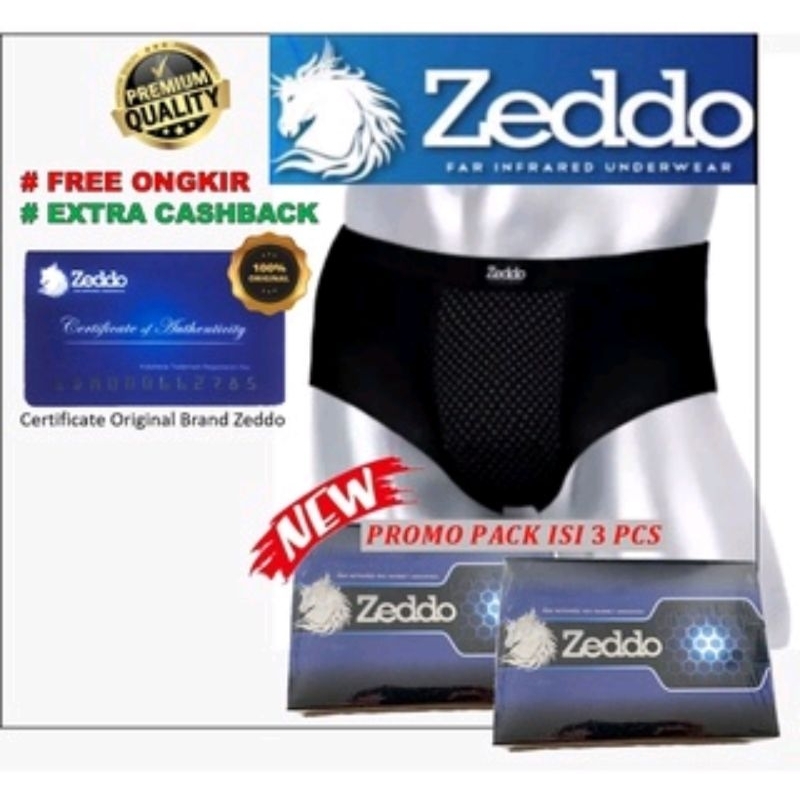 NEW ZEDDO UNDERWEAR FAR INFRARED ORIGINAL ZEDDO SILVER - CELANA DALAM KESEHATAN ASLI KOREA