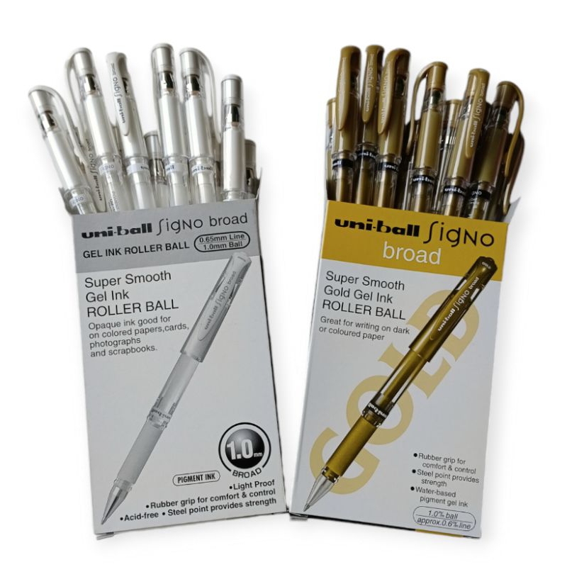 

PULPEN UNIBALL SIGNO UM-153 GOLD/PUTIH (1PAK/12PCS)