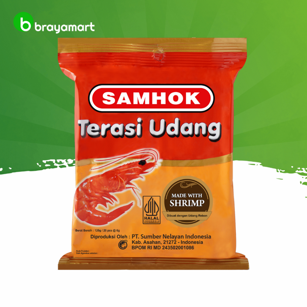 

Terasi udang samhok medan sachet 6 gram Brayamart