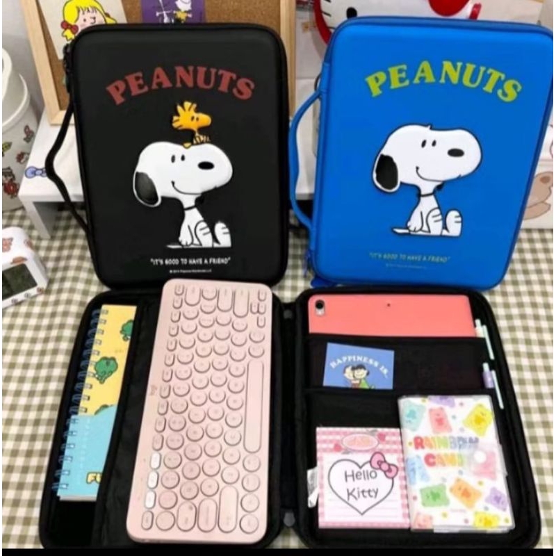 Tas Organizer Snoopy Tas Ipad Snoopy Harcase Bag Snoopy Organizer Bag Snoopy Import