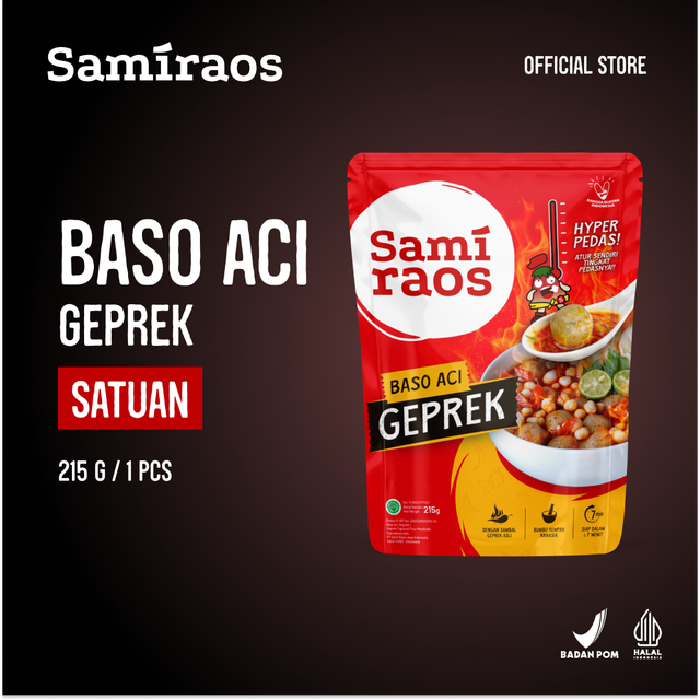 

M7. Sami Raos - SAMI RAOS - Makanan Baso Aci Geprek 185g pedas