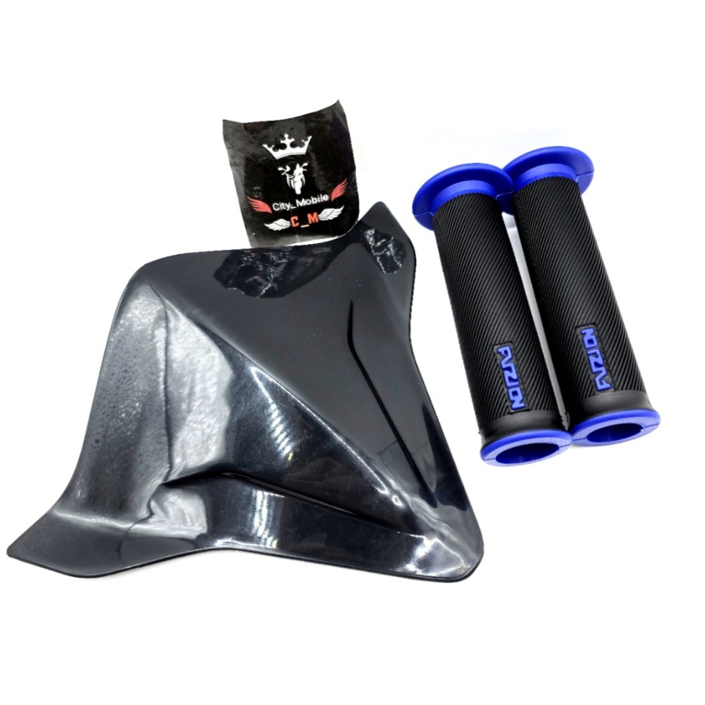 PROMO VISOR BEAT FI BEAT /BEAT DELUXE 2016- 2021 ANTI PECAH BONUS GRIP BULU BLUE