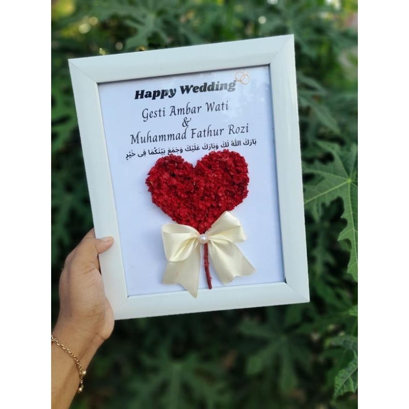 frame bunga kering kado viral kekinan