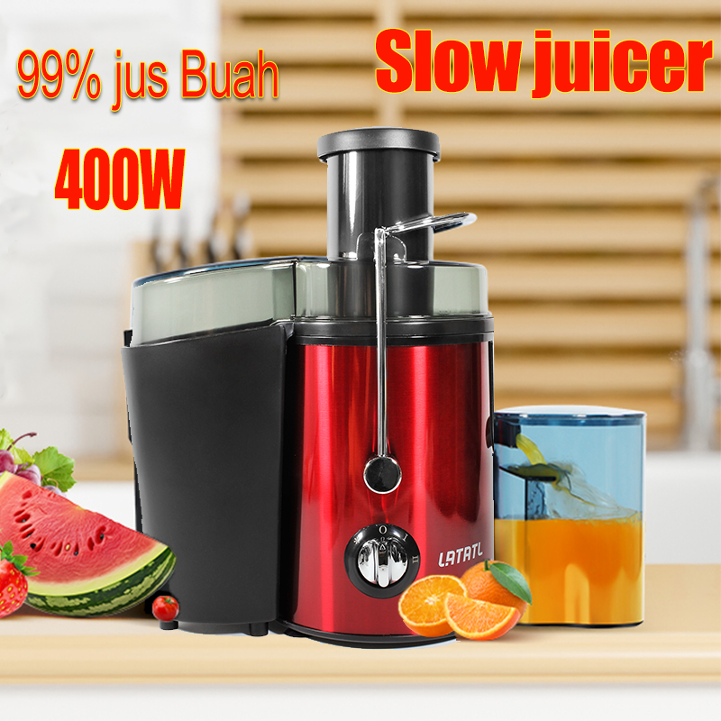 Slow Juicer Fresh Juicer Jus Buah Multifungsi Slow Juicer 500W Portable Juice Blender Fruit Juice Mu