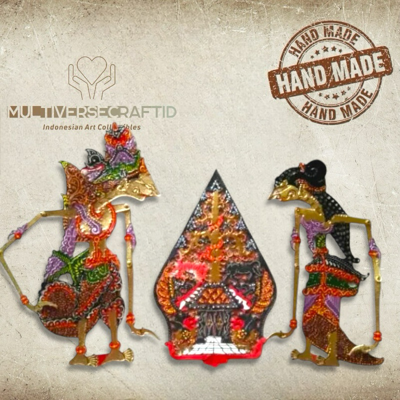 Wayang Alusan Set Wayang Untuk Pembuatan Mahar Rama, Sinta, Dan Gunungan Bahan Premium Kulit Asli