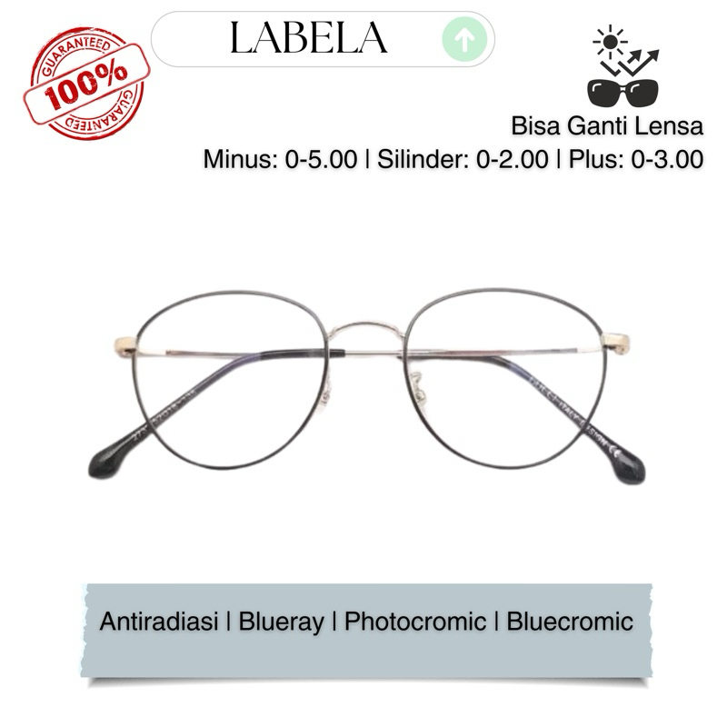 Labela - Frame Kacamata minus kecil 2733 lensa antiradiasi blueray photocromic | Kacamata bisa COD m