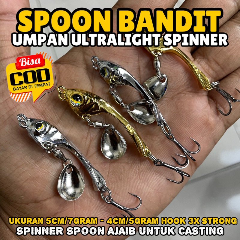 SPON BANDIT / LURE SPOON BANDIT / UMPAN SPOON BANDIT / LURE SPINNER SPOON / SPOON SPINNER