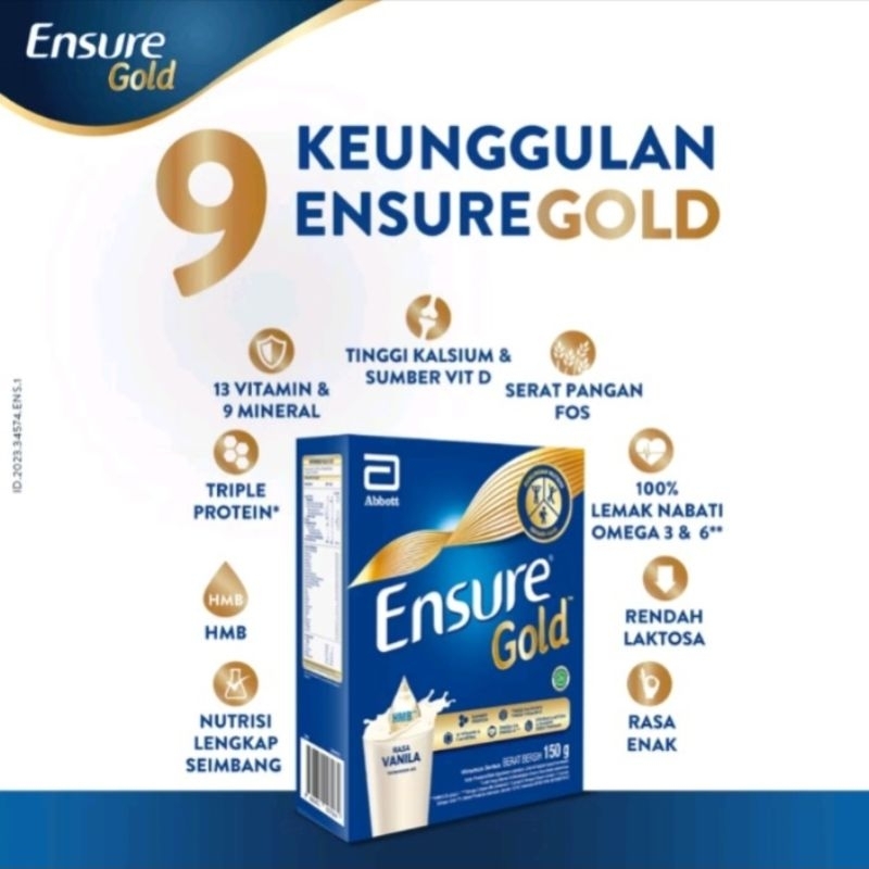 

ensure gold vanila 150gr exp sep 25